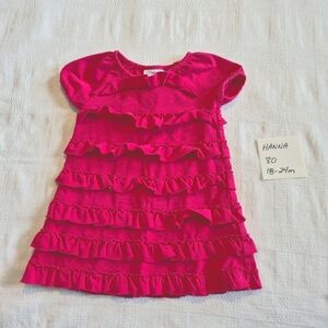 Hanna Andersson girls size 80 or 18-24 months pink all over ruffle design VGUC